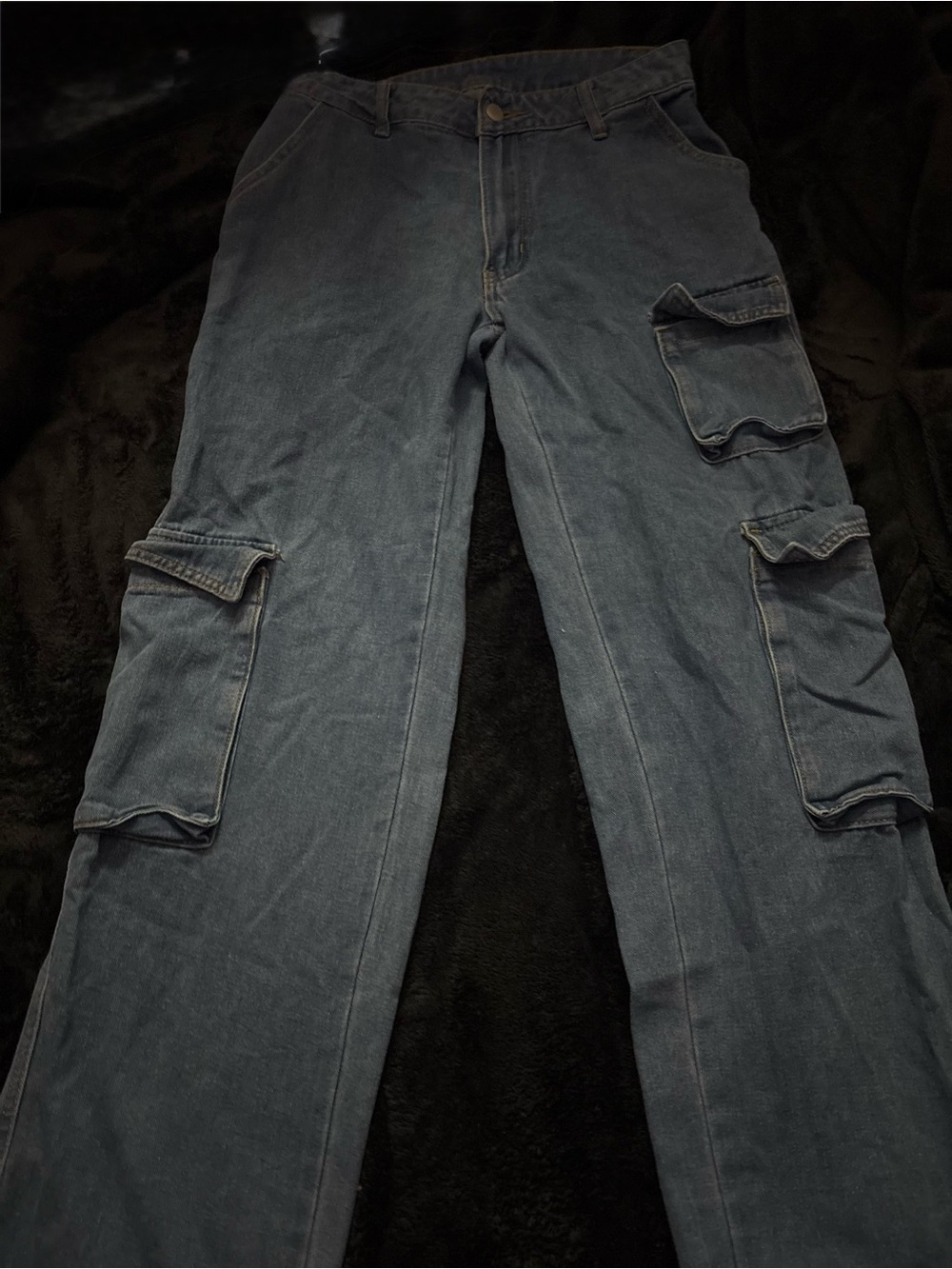 SHEIN Dark Blue Men's Cargo Pants with Multiple Pockets